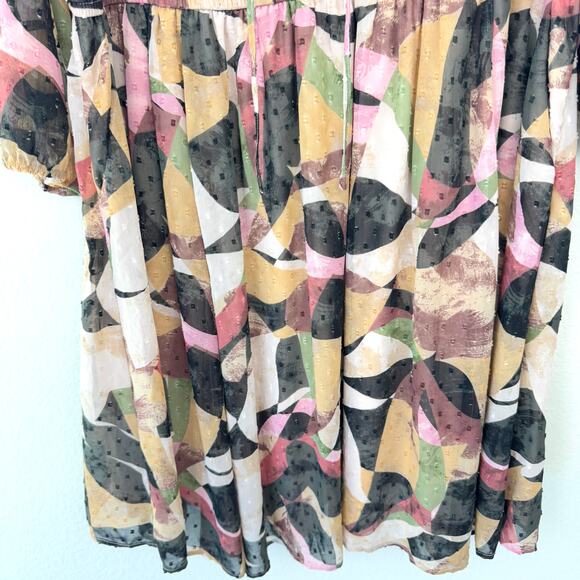 Torrid Womens Mini Clip Dot Front Keyhole Dress Size 2X Mini-Midi Geo Print - Picture 5 of 11